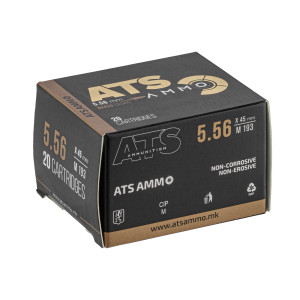 Munitions ATS X-Force calibre 5.56x45 mm FMJ 55 gr - Boite de 20