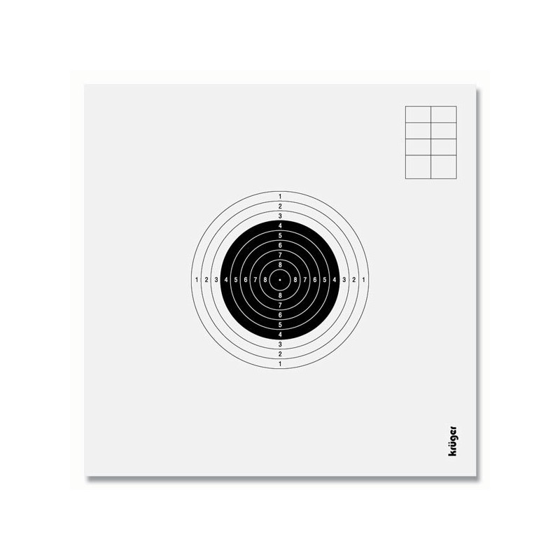 Cibles arbalète match 10 mètres numérotées KRUEGER par 100