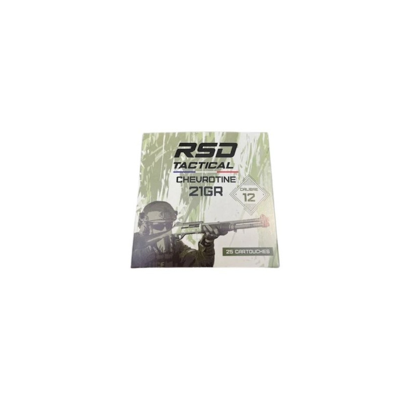 BOITE DE 25 CHEVROTINES JOCKER RSD TACTICAL C/12 21 GRAINS