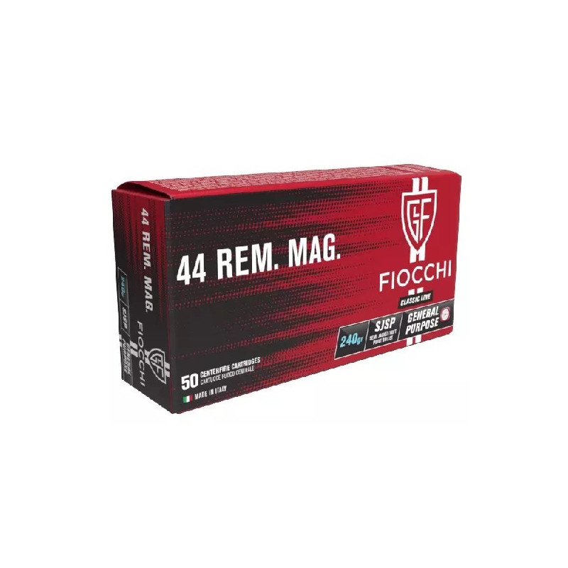 CARTOUCHES FIOCCHI C/44MAG SJSP 240 GR