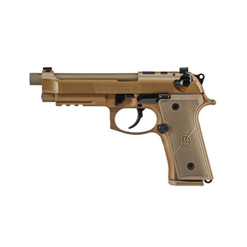 BERETTA M9A4 9MM 5.2" FILETE 1/2-28 CERAKOTE FDE 3 x 18CPS CHARGEURS