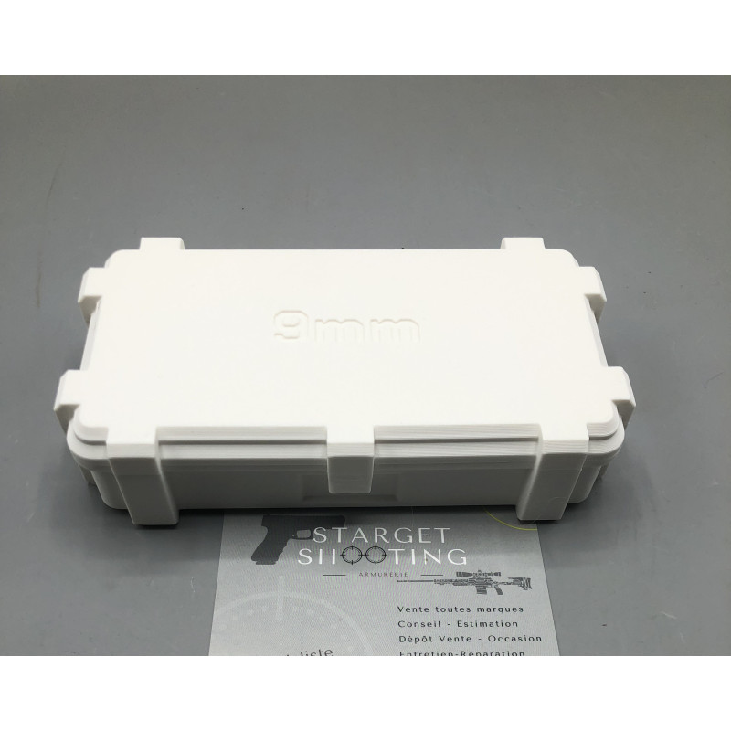 Boîte de rangement blanche calibre 9mm