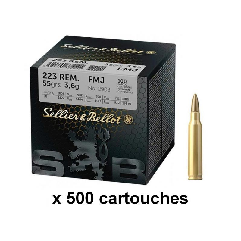 SELLIER & BELLOT cal.223 Rem FMJ 55gr /500