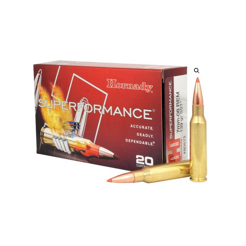 BOITE DE 20 CARTOUCHES HORNADY 7MM-08 REM 139 GR SST 80573