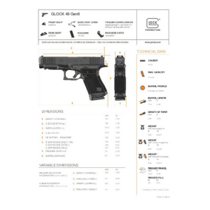 PISTOLET GLOCK 49 GEN6 OR FS 9X19