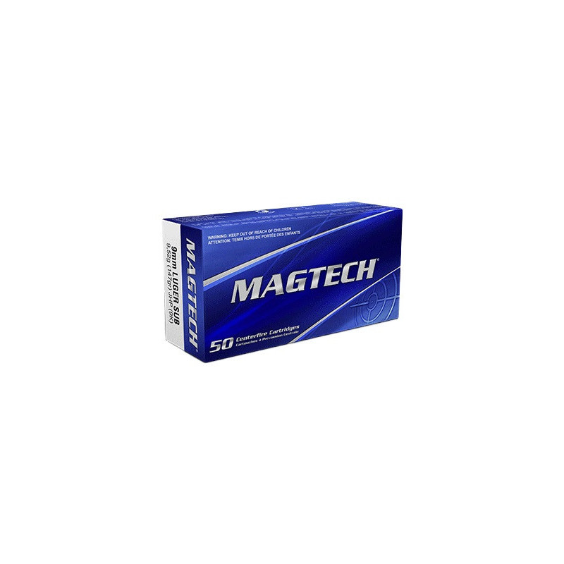 CARTOUCHES MAGTECH 9MM LUGER 147GR JHP SUBSONIC