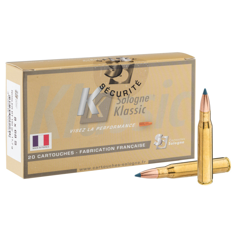Sologne 8x68 S Nosler Ballistic Tip 180 gr / 11,7 g 8x68 S Ballistic Tip 180 gr / 11.7 g