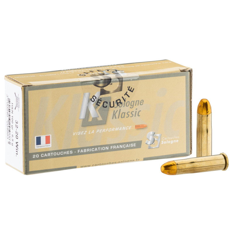 Sologne .32-20 Win H&N RN Cow-boy Action Shooting 100 gr / 6,5 g Sologne .32-20 Win RN 100 gr / 6.5 g