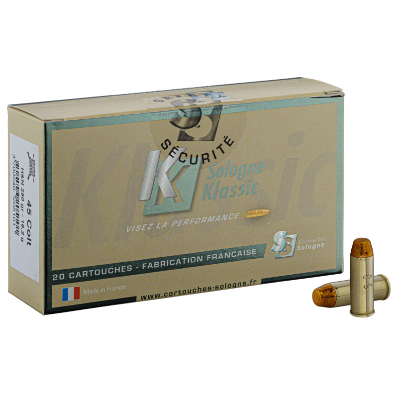 Sologne .45 Colt H&N 250 gr / 16,2 g Sologne .45 Long Colt H&N 250 gr / 16 g