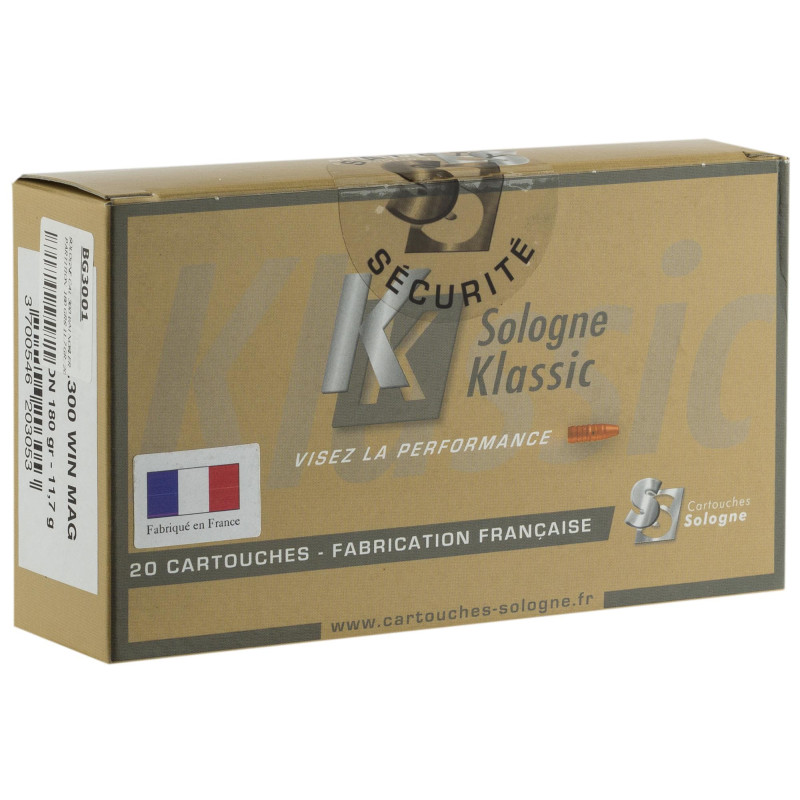 Sologne .300 Win. Mag. Nosler Partition .300 Win Mag Partition 180 gr / 11.7 g