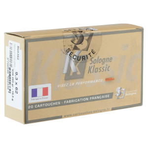Sologne 9,3x62 Nosler Partition 285 gr / 18,5 g 9.3x62 Partition 285 gr / 18.5 g