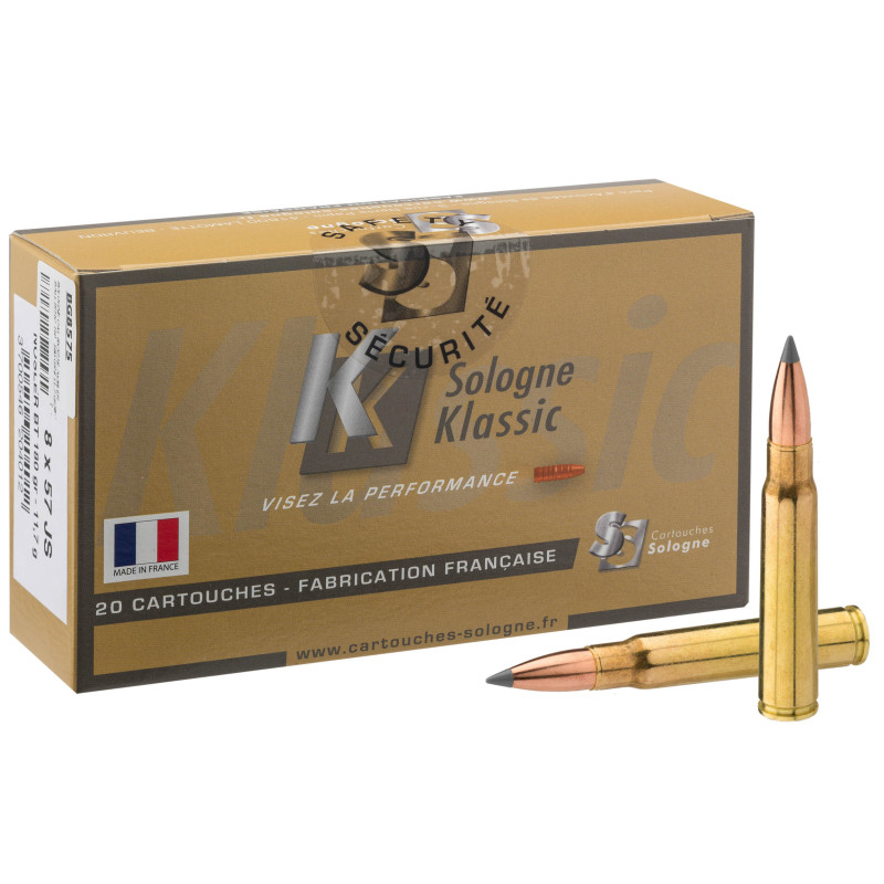 Sologne 8x57 JS Nosler Ballistic Tip 180 gr / 11,7 g 8x57 JS (JRS) Ballistic Tip 180 gr / 11.7 g