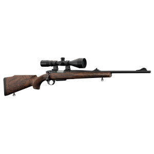 Pack Affût Baldi CF01 222 Rem aspect bois Lunette 3-12 x 56 Embase