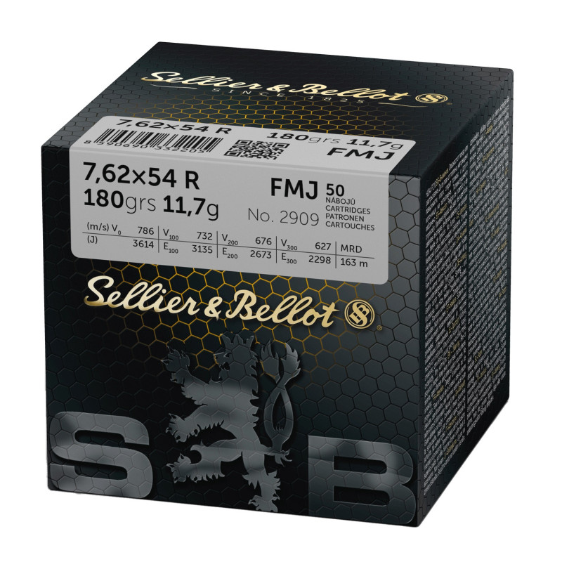 CARTOUCHES SB 7,62X54R FMJ 11.7GR VRAC X50