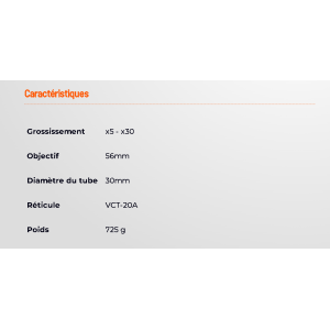 LUNETTE CONTINENTAL X6 5-30X56 SFP RET TACTICAL NEW
