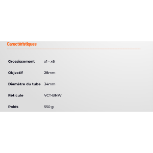 LUNETTE CONTINENTAL X6 1-6X28 FFP 34MM  RET BNW