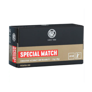 Boite de 50 Munitions RWS Special Match 22 LR - Cartouches Tir Sportif