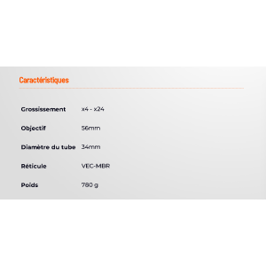 LUNETTE CONTINENTAL X6 4-24X56 FFP FDE