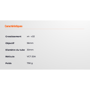 LUNETTE CONTINENTAL X8 4-32x56 ED TACTICAL