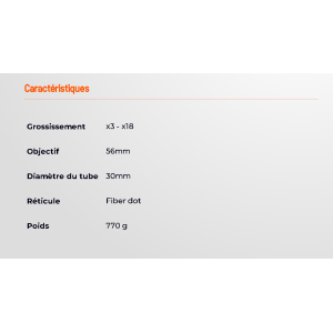 LUNETTE GRIZZLY 3-18X56 HD RET 4 I