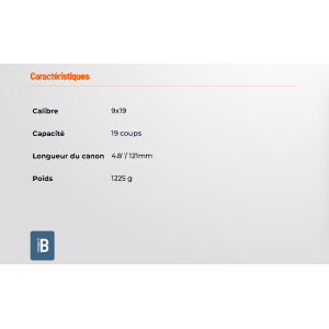 PISTOLET STOCK MASTER XTREME OPTIC 9X19 BLACK