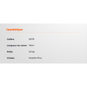 FUSIL B525 GAME 1 TRADITION 20/76 76CI