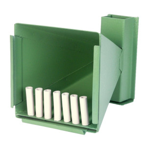 Piège à balles pour tubes d’argile, en tôle d’acier