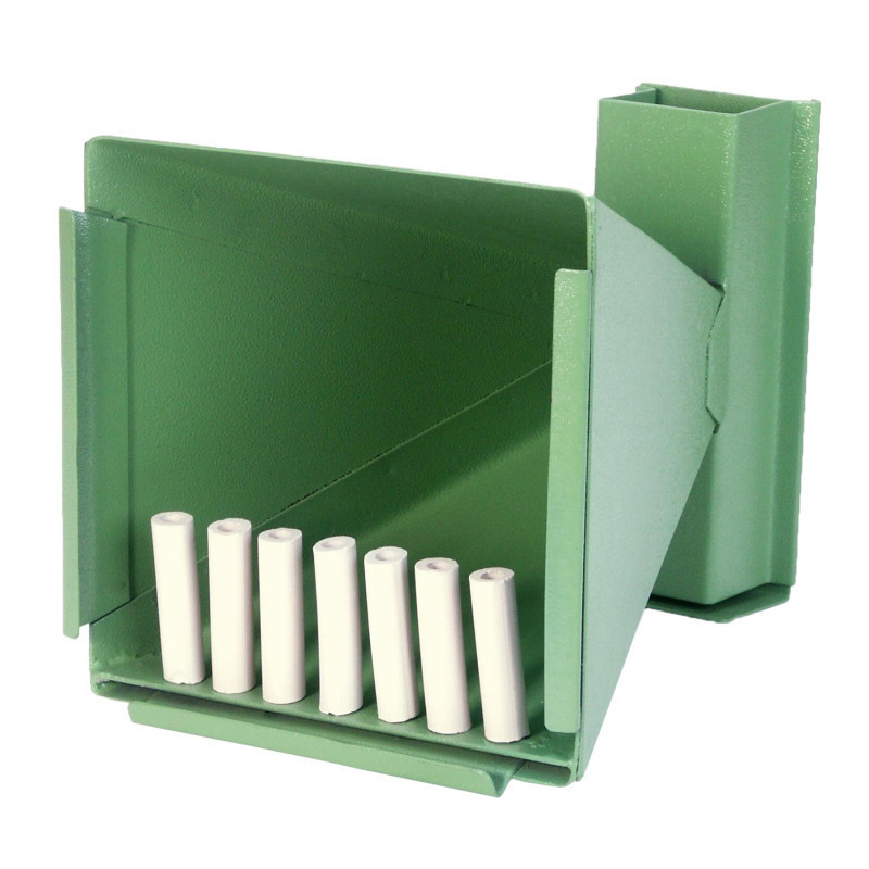 Piège à balles pour tubes d’argile, en tôle d’acier