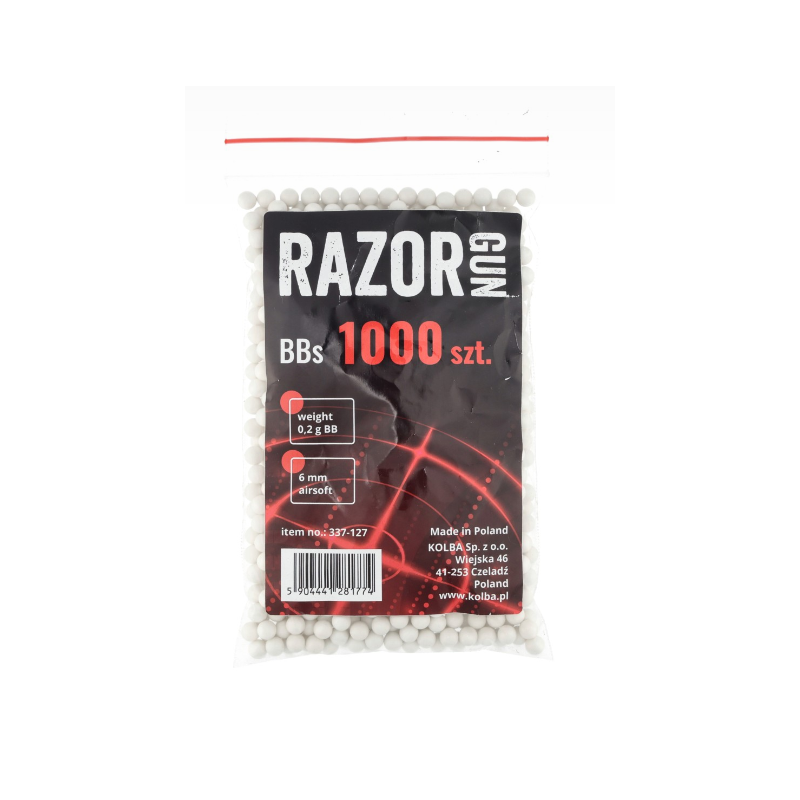 Billes blanches - Razor Gun - 6 mm (x1000)