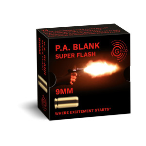 GECO 9 mm PISTOLET à BLANC SUPER FLASH PAR 25