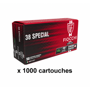 Munitions 38 Special Fiocchi FMJ 158 grains / 1000