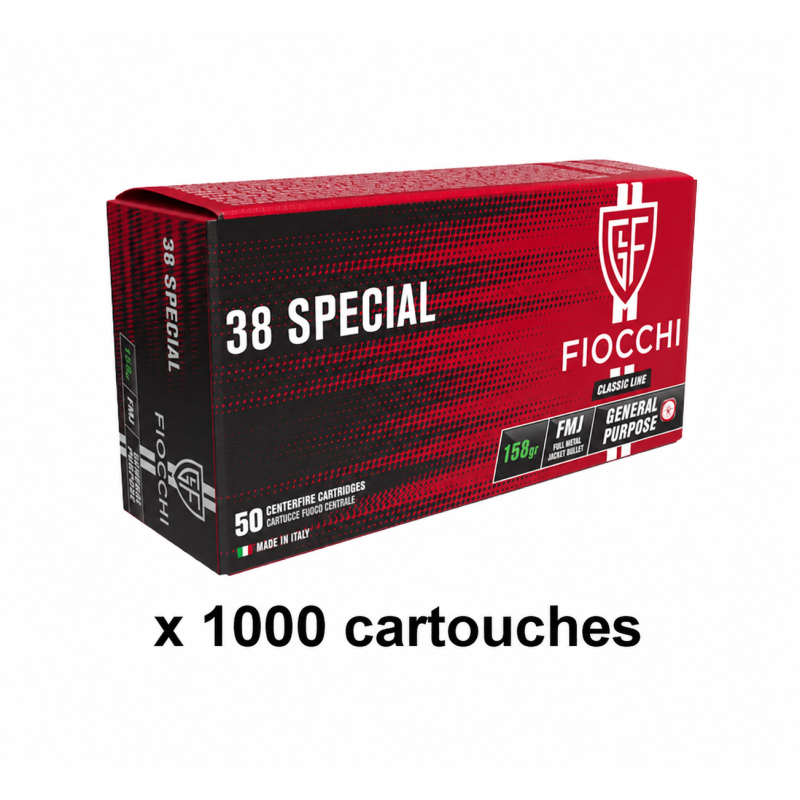 Munitions 38 Special Fiocchi FMJ 158 grains / 1000