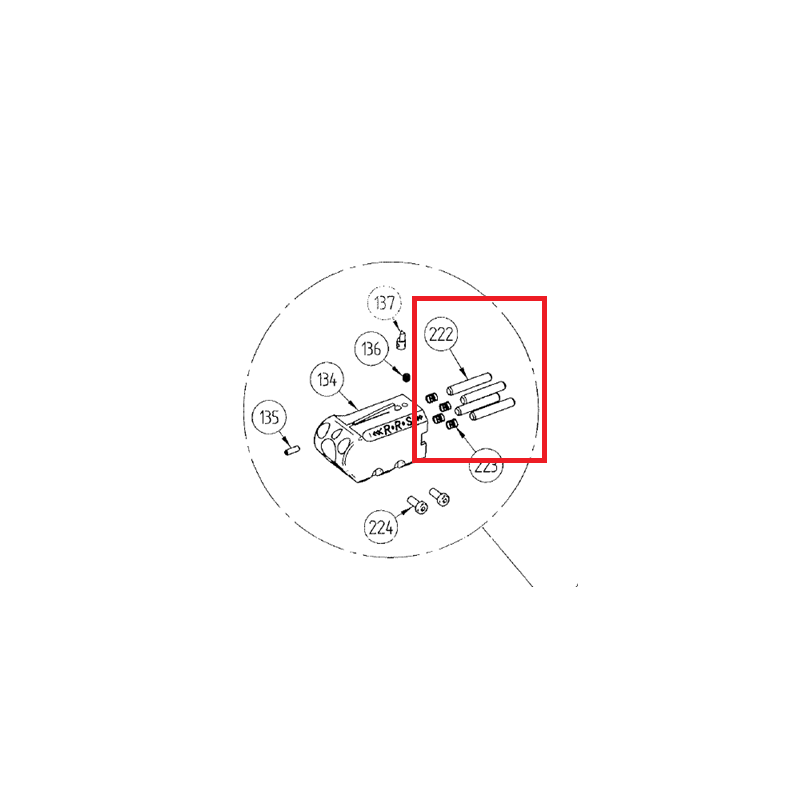 Tige de contrepoids de canon pour pistolet Hämmerli SP20 RRS calibre 22Lr Pièce 222 Occasion