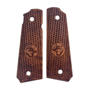 PLAQUETTES BOIS PT1911 NID D'ABEILLE LOGO TAURUS