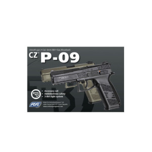 PISTOLET 6MM CZ P09 GAZ BLOWBACK TAN