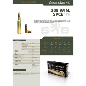 CARTOUCHES SB 308 WINCHESTER SPCE 180GRS / 11.7G