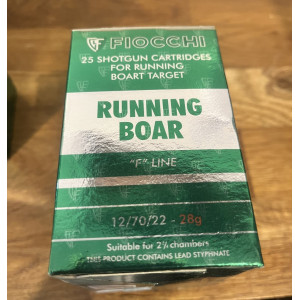 Cartouches Fiocchi Tiro a Palla / Running Boar - Calibre 12/70 (28g)