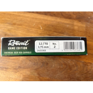 Cartouches Rottweil Game Edition Chevreuil - Calibre 12/70 (No. 2 - 38g)