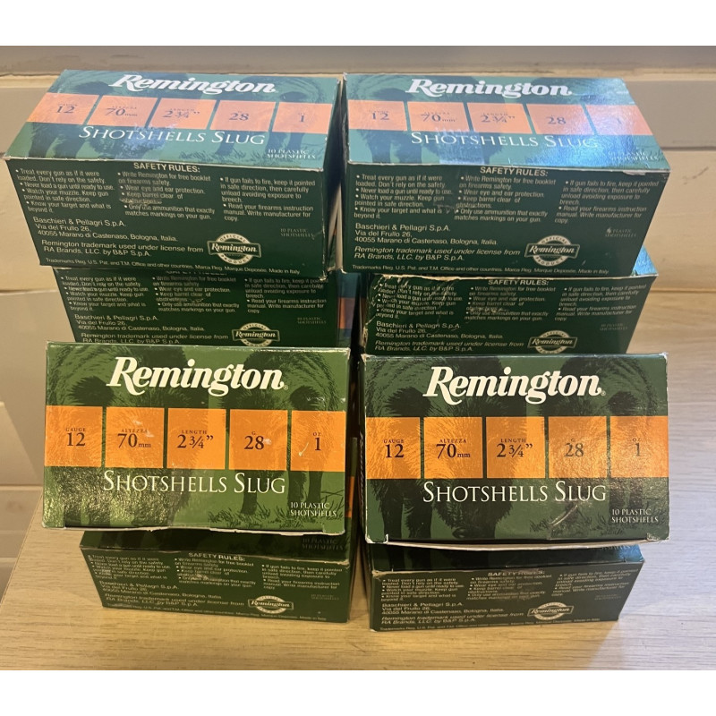 Boîtes de Cartouches Remington Shotshells Slug - Calibre 12 (28g)