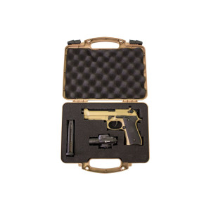 Mallette de transport NUPROL TAN pour Pistolet / Revolver avec mousse prédécoupée