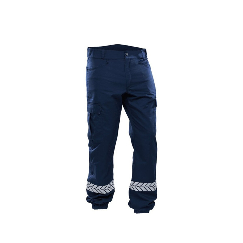 Pantalon Sécurité Privée Marine avec Bandes HV – GK SAFETEK®️