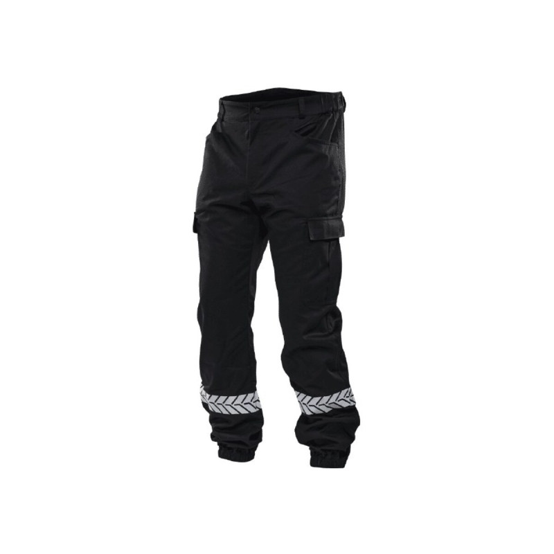 Pantalon Sécurité Privée noir avec bandes HV – GK SAFETEK®️