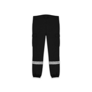 Pantalon Sécurité Privée noir avec bandes HV – GK SAFETEK®️