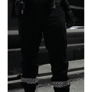 Pantalon Sécurité Privée noir avec bandes HV – GK SAFETEK®️