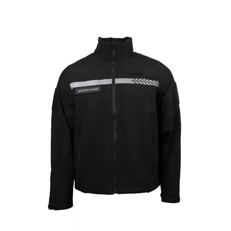Softshell Sécurité Privée avec bandes HV – GK SAFETEK®️