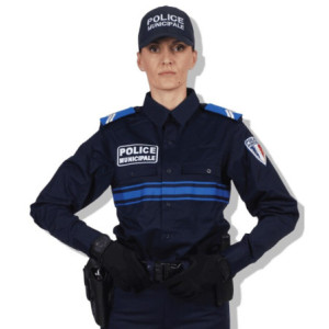 Chemise marine manches longues police municipale