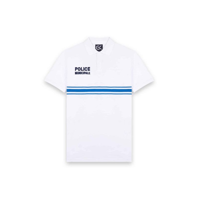 Polo Blanc Manches Courtes Boutonné
