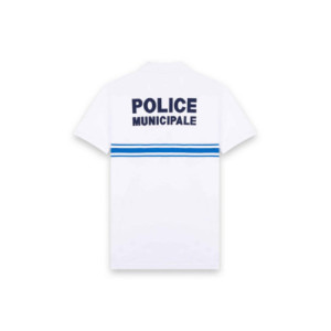 Polo Blanc Manches Courtes Boutonné