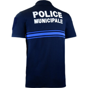 Polo Manches Courtes Boutonné Marine