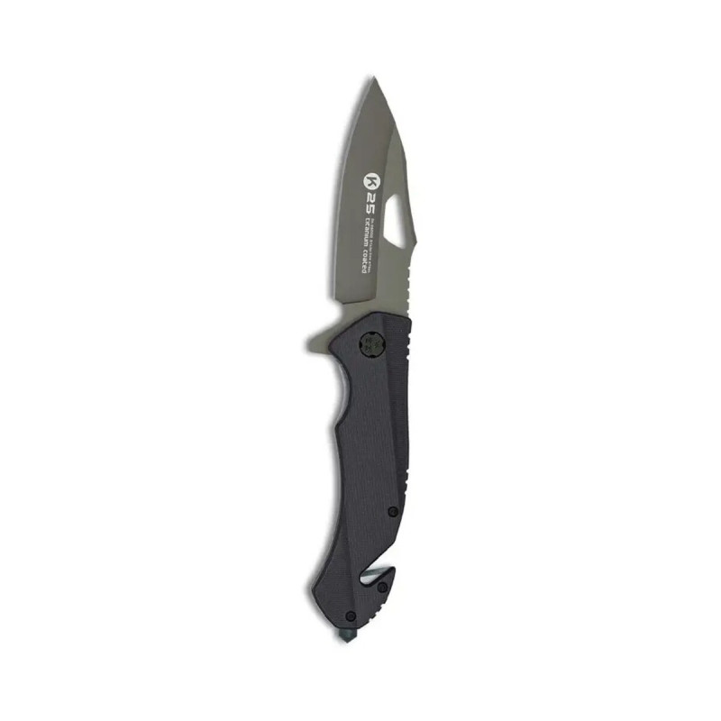 Couteau Pliant Tactique G10 Noir – K25
